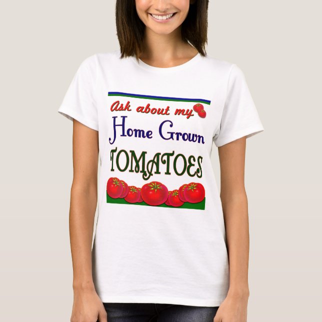 Hemodling Tomato Gardener Slogan Tee (Framsida)