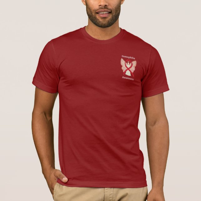 Hemofili Medeness Ribbon Angel Anpassningsbar Shir T Shirt (Framsida)