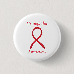 Hemofili Red Awareness Ribbon Anpassningsbar Butto Knapp
