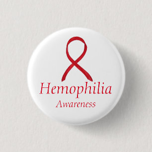 Hemofili Red Awareness Ribbon Anpassningsbar Penda Knapp