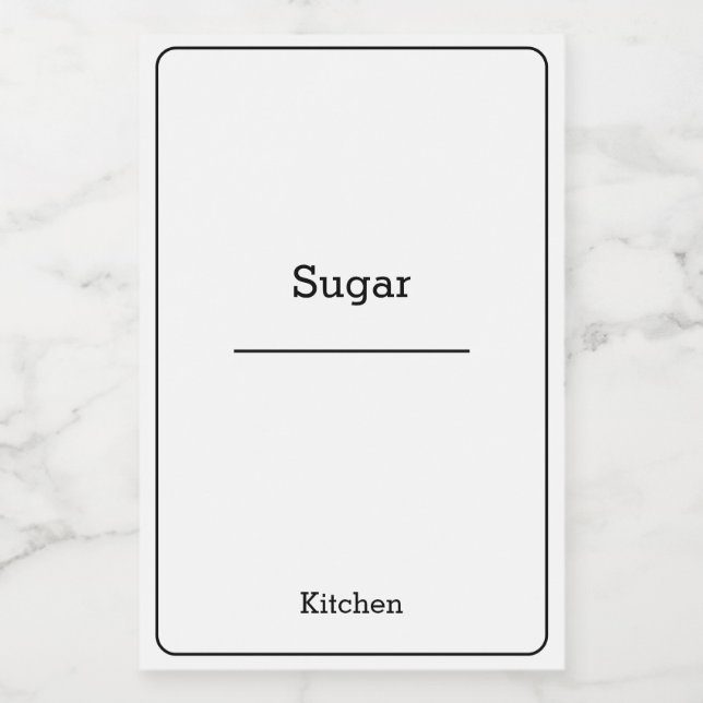 Hemorganisationen Minimalialist Modern Storage bur Mat Etikett (Singel etikett)