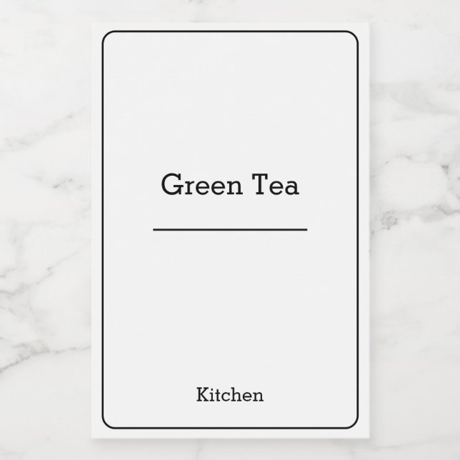 Hemorganisationen Minimalialist Modern Storage bur Mat Etikett (Singel etikett)