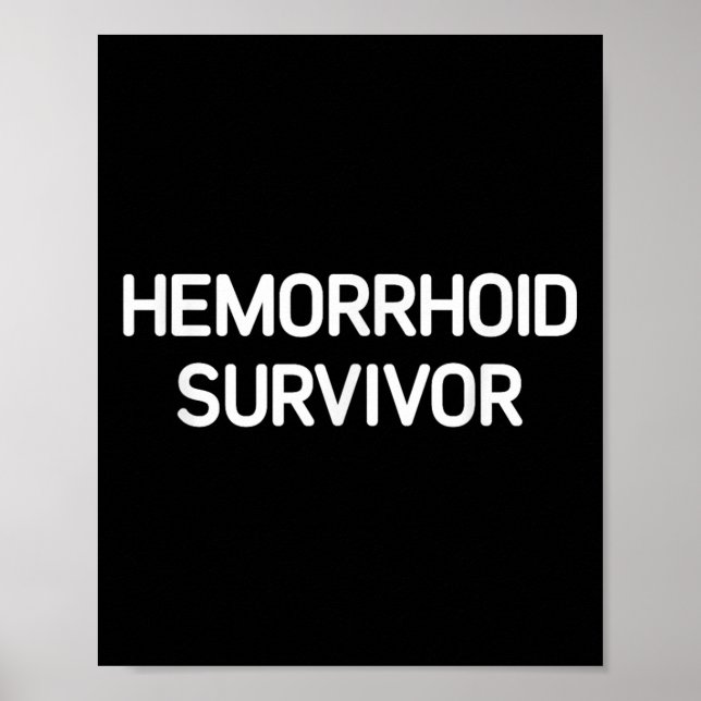 Hemorrhoid Survivor, Funny, Joke, Sarkastic Poster (Framsidan)
