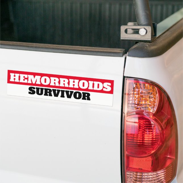 Hemorrhoider Survivor Bildekal (På lastbil)