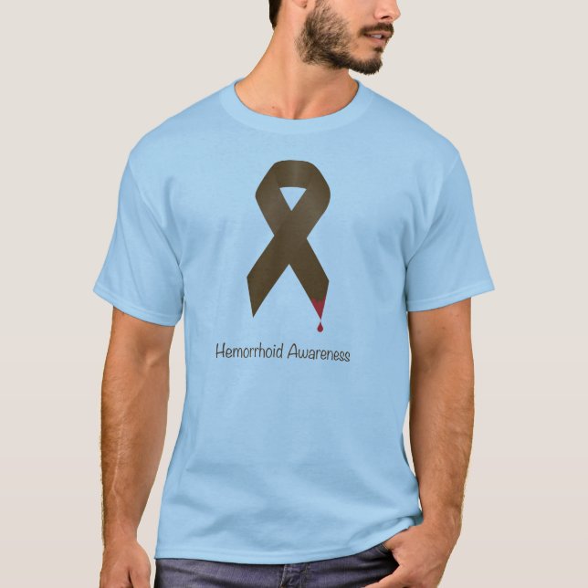 Hemorrhoidmedvetenhet Tee Shirt (Framsida)