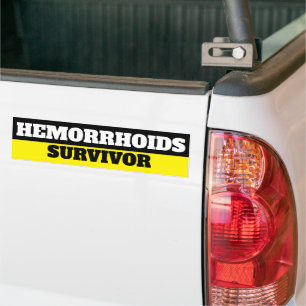 Hemorroider Survivor Bumper Sticker Bildekal