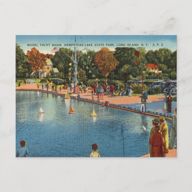 Hempstead Sjö State Park, Long Island N.Y. Vykort (Framsida)