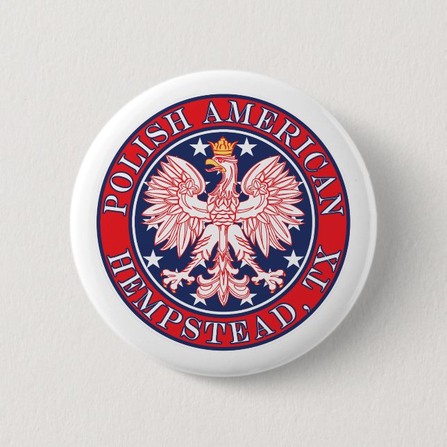 Hempstead Texas polska American Eagle Knapp (Framsida)