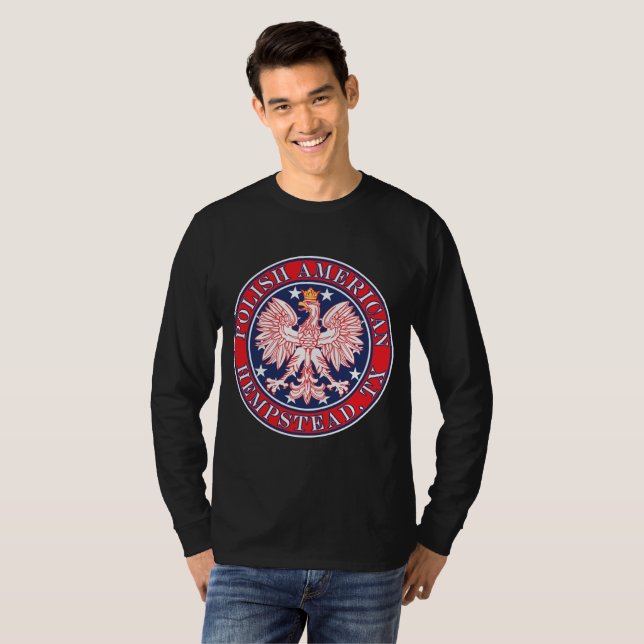 Hempstead Texas polska American Eagle T Shirt (Hel framsida)