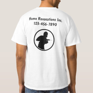 Hemrenovering ta bort arbetsbyte för medarbetare t shirt