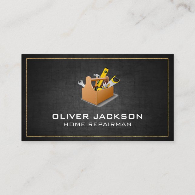 Hemrenoveringar | Reparatör Verktyg Box Visitkort (Framsida)