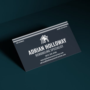 Hemrenoveringsspecialist Modernt Kol Silver Visitkort