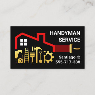 Hemreparation av kreativ Handyman Verktyg Visitkort