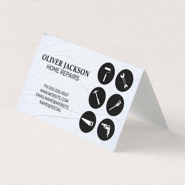 Hemreparation | Verktyg | Handyman Visitkort (Framsida)
