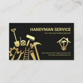 Hemreparationer för Faux Guld Handyman Verktyg Visitkort