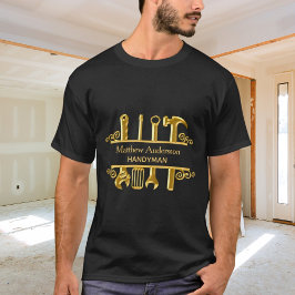 Hemreparationer i Black guld verktyg T Shirt
