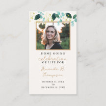 Hemresa Firande i livets begravningskort