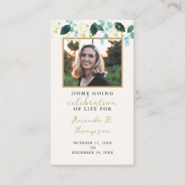 Hemresa Firande i livets begravningskort Visitkort