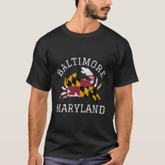 Hemresa för Statlig flagga i Baltimore Maryland Cr T Shirt