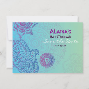 HEMSA HAND - Bat mitzvah inbjudan Spara datum