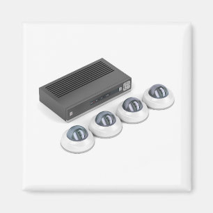 Hemsäkerhetskameror och digital videobandspelare magnet