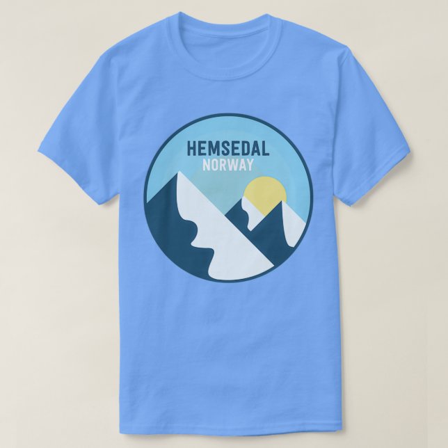 Hemsedal Norway Mountains T Shirt (Design framsida)