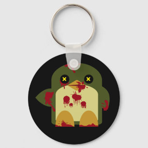Hemsk fasa för Kawaii pingvinZombie Nyckelring