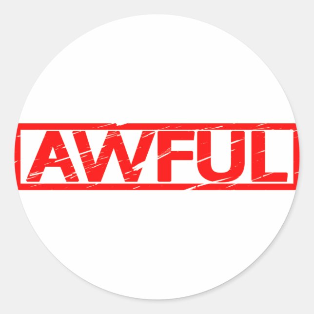 Hemska Frimärke Runt Klistermärke (Framsida)