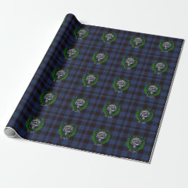 Hemskotsk klan tartan och vapensköld presentpapper