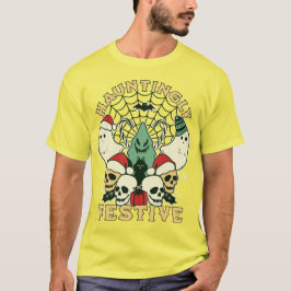 Hemskt festande: Halloween träffar Helgdag Cheer T Shirt