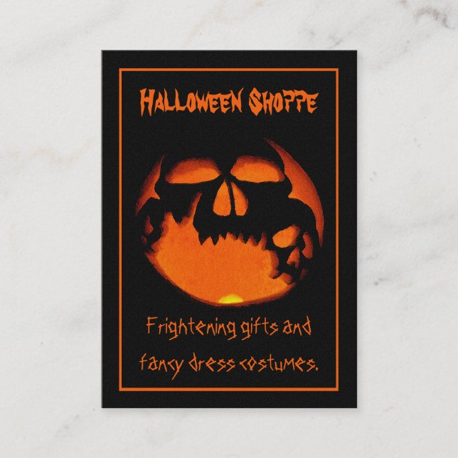 Hemskt Halloween för vampyrdöskallarSilhouette Visitkort (Framsida)