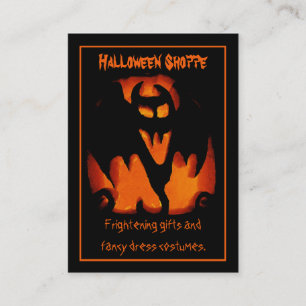 Hemskt Halloween för vampyrfladdermössSilhouette Visitkort