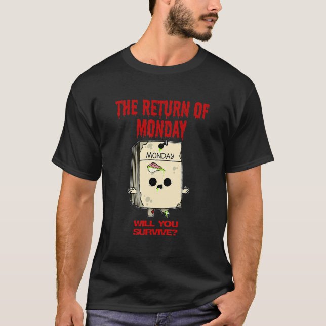 Hemskt måndag t shirt (Framsida)