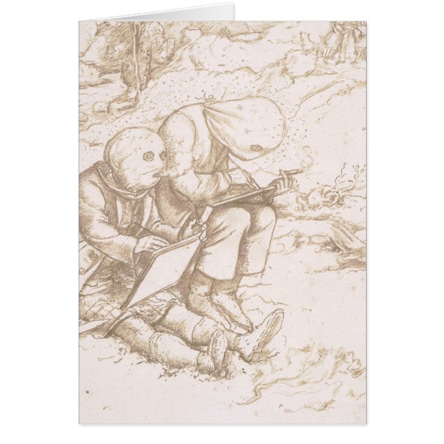 Hemskt skydd mot Midges, 1853 (skriva & bryna Hälsningskort (Framsidan)