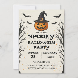 Hemskt talande inbjudningskort i Halloween fest