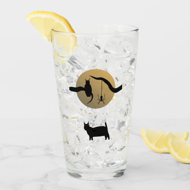 Hemsökt Fullmåne Glas Kopp (Framsida Ice)