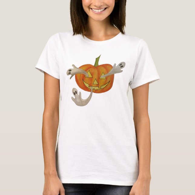 hemsökt jack o lantern t shirt (Framsida)