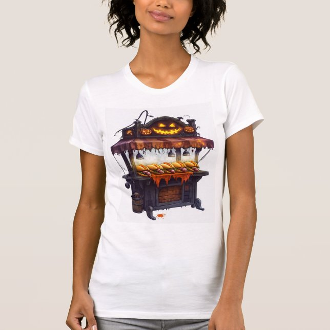 Hemsökt korvkiosk t shirt (Framsida)
