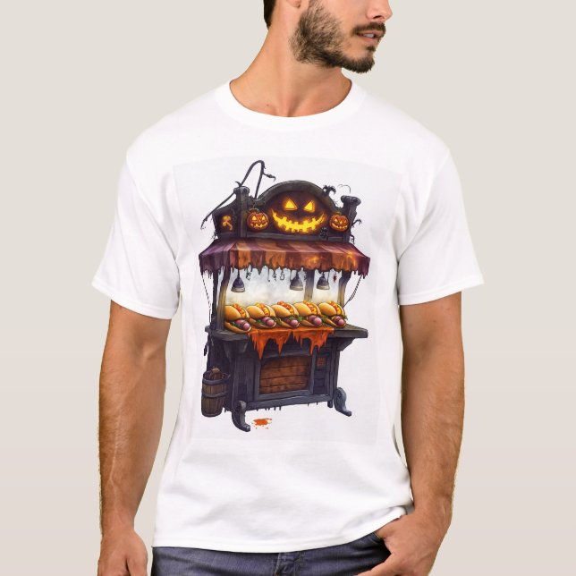 Hemsökt korvkiosk t shirt (Framsida)