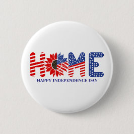 Hemsolros Flagga Patriotic Anpassningsbar Knapp