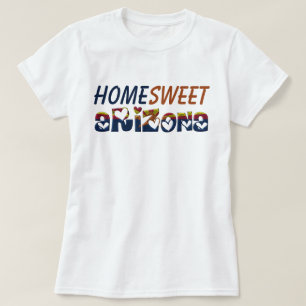 Hemsöt Arizona Cute Statlig flagga Hearts T Shirt