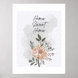 Hemsöt Blommigt Poster