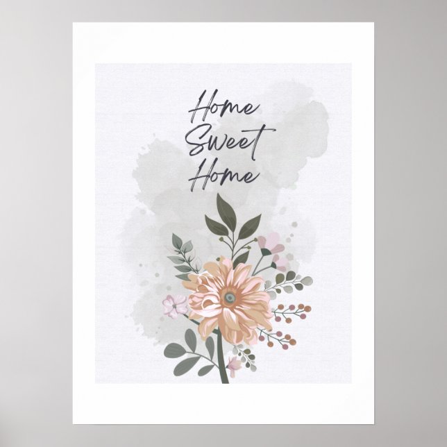 Hemsöt Blommigt Poster (Framsidan)