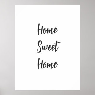 Hemsöt, enkel vit vägg minimalistisk poster