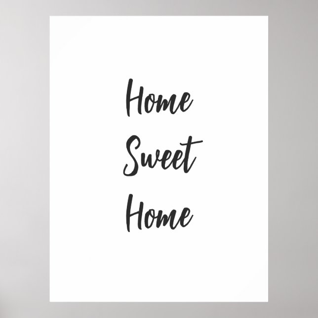 Hemsöt, enkel vit vägg minimalistisk poster (Framsidan)