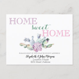 Hemsöt hem,Cactus Succult Flower Meddelande Vykort