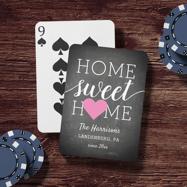 Hemsöt hem | Familj Namn & Hometown Casinokort (Skapare uppladdad)