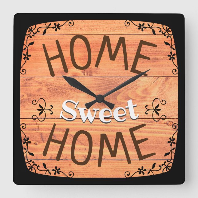 Hemsöt hem fyrkantig klocka (Framsida)