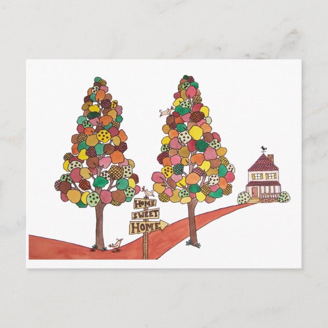 Hemsöt hem inbjudan vykort (Framsida)