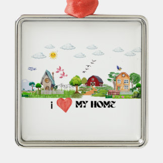 Hemsöt hem julgransprydnad metall